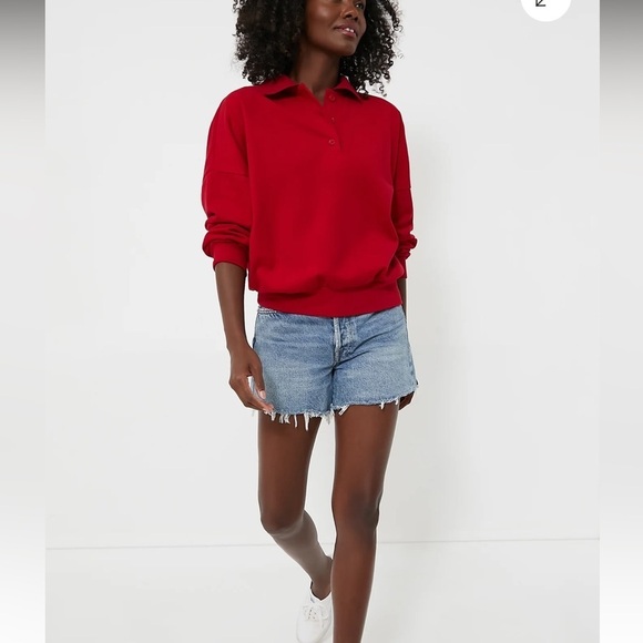 Tuckernuck POMANDER PLACE Red Bode Polo Sweatshirt size large - Picture 6 of 12